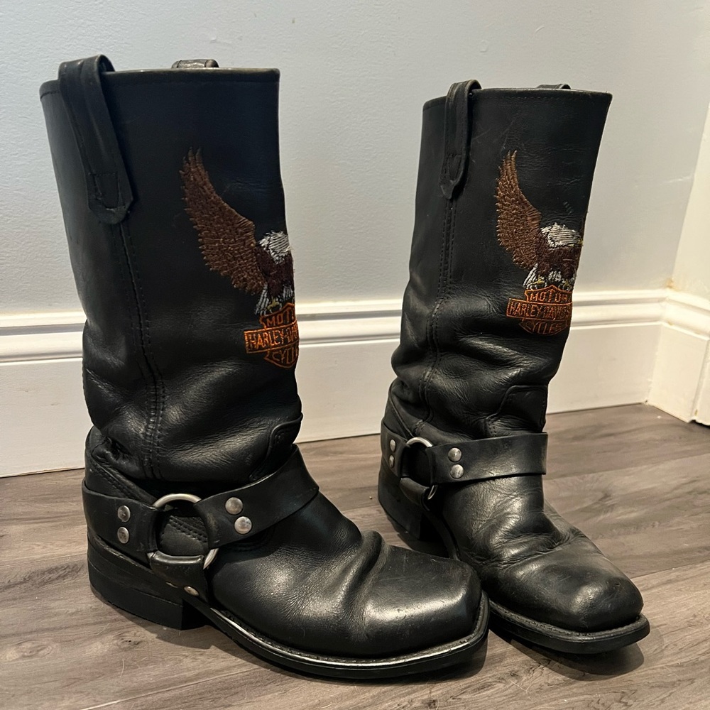 Vintage Harley Davidson riding boots